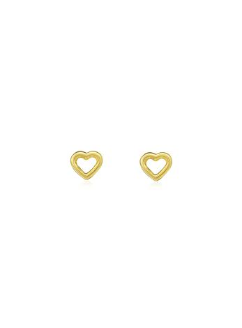 Dakota Tiny Love Heart Stud Earrings in Gold