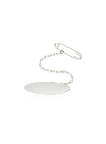 Oval Baby Name Brooch in Sterling Silver