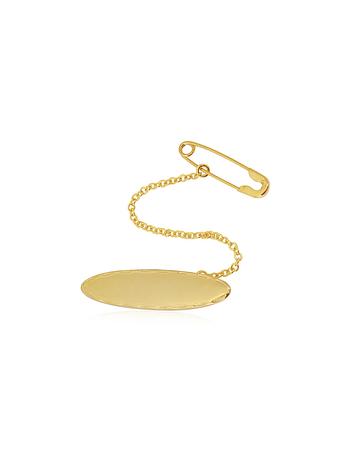 Oval Baby Name Brooch in 9ct Gold