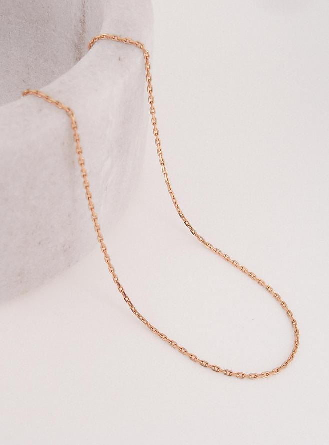 Greek Cable Necklace Chain in 9ct Rose Gold