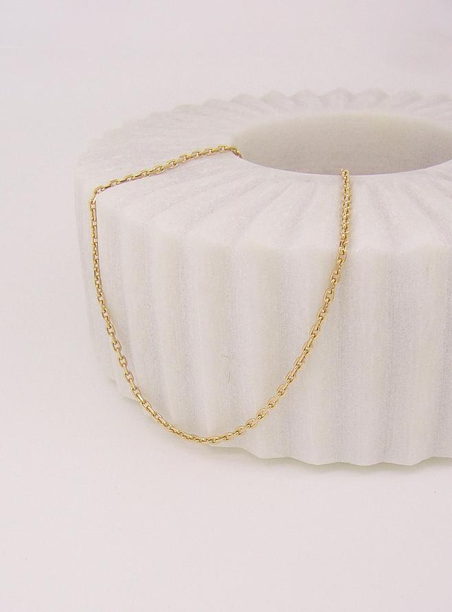 Fine Greek Cable Necklace Chain in 9ct Yellow Gold