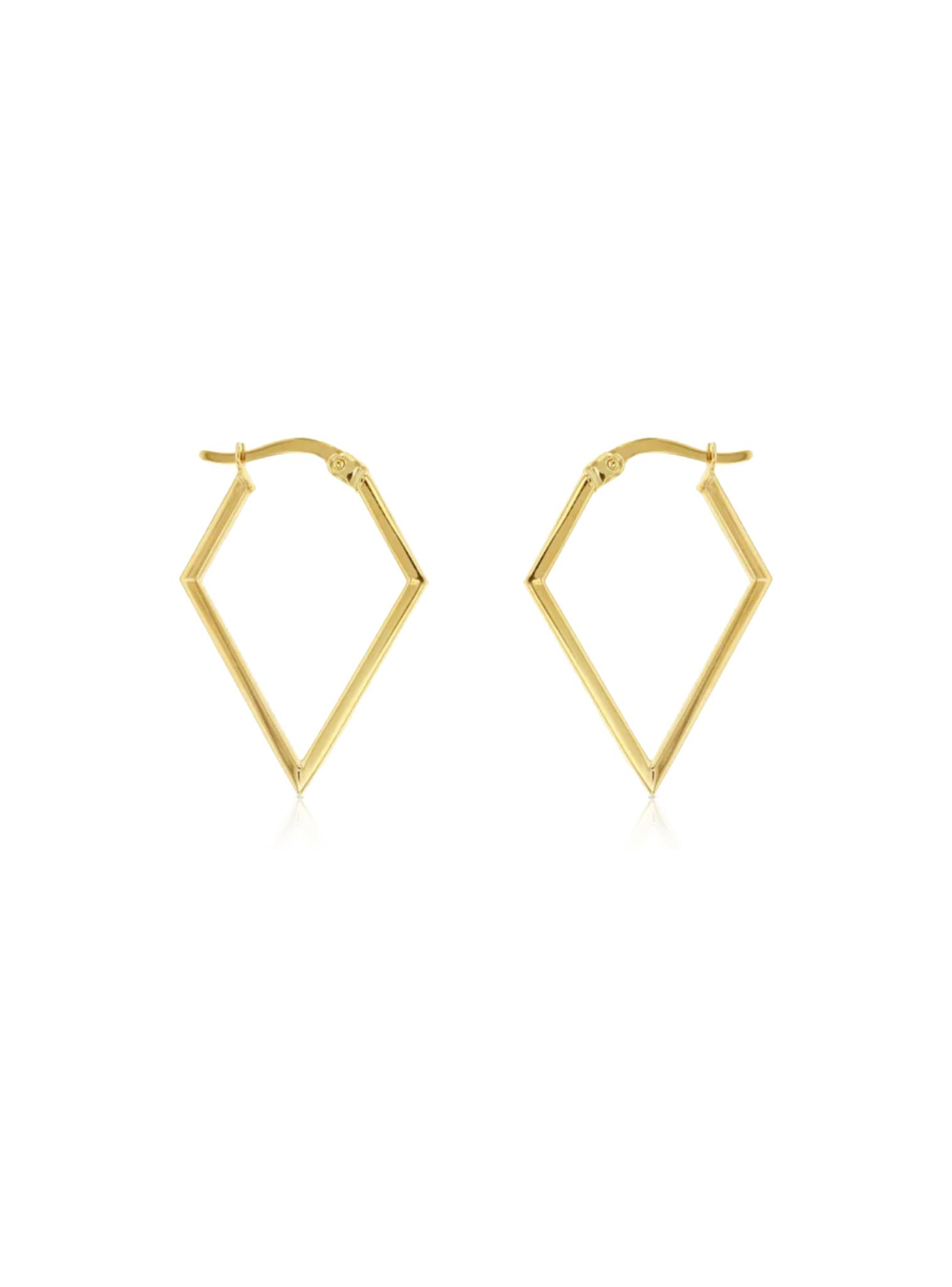 Buy Loveyoufashion Light Weight diamond shape hoop earrings at Amazonin