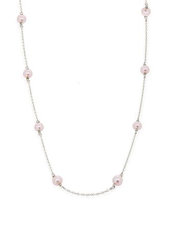Coco Pearl Yard Necklace in Sterling Silver