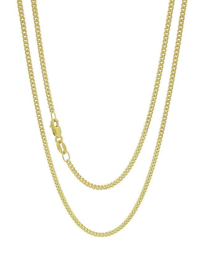 Simple 2.8mm Curb Necklace Chain in 9ct Gold