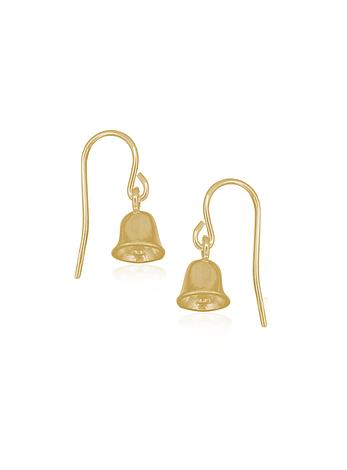 Beautiful Bell Charm Earrings in 9ct Gold