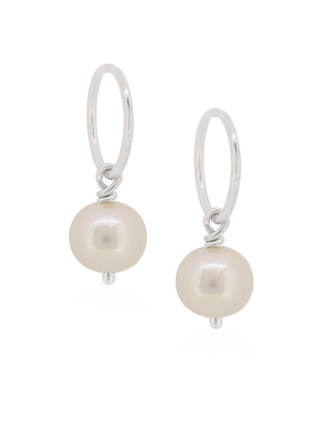 Medium 6-7mm Pearl Drops for Sleeper Earrings in Sterling Silver