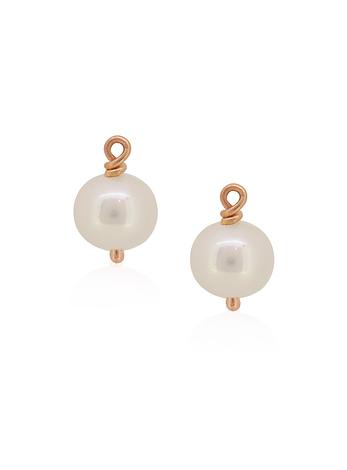 Medium 6-7mm Pearl Drops for Sleeper Earrings in 9ct Rose Gold