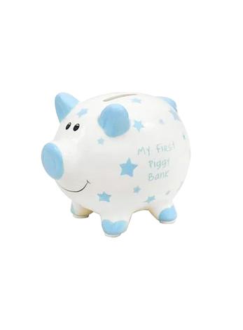 My First Piggy Bank in Baby Blue