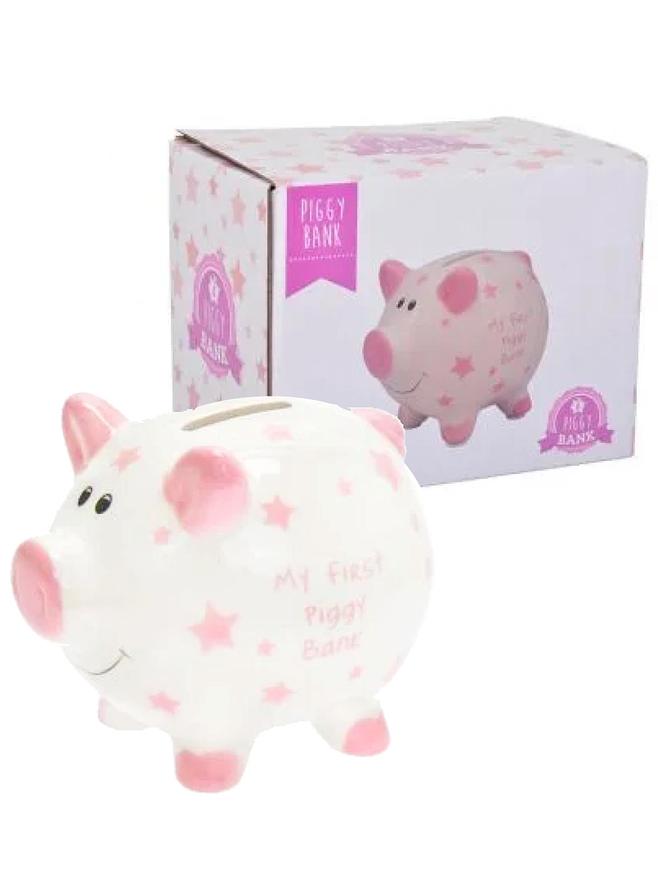 My First Piggy Bank in Pink