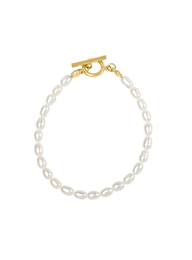 Pastiche Adeena Toggle TBar Pearl Bracelet in Gold