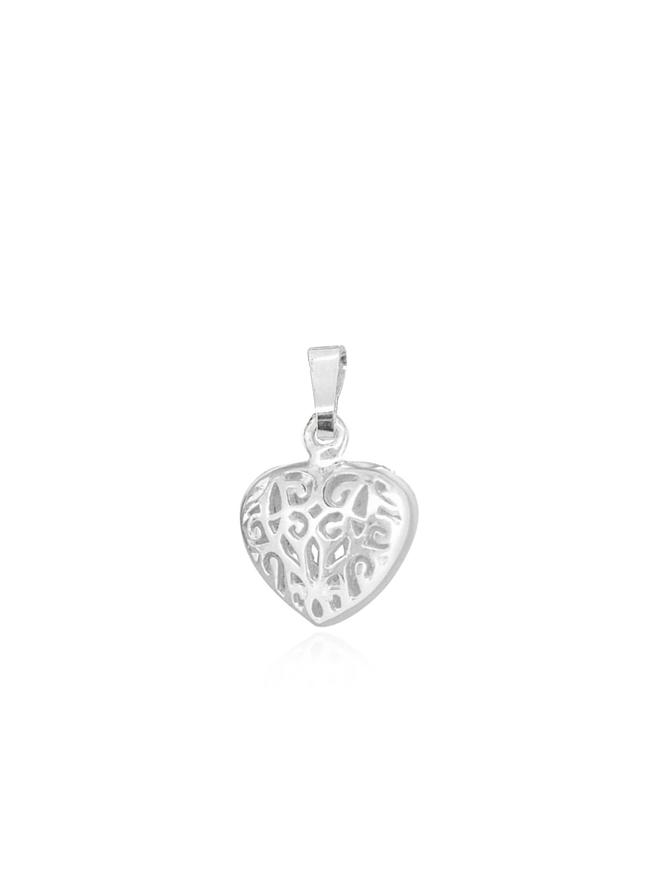 Filigree Love Heart Charm in Clip on or Traditional Design