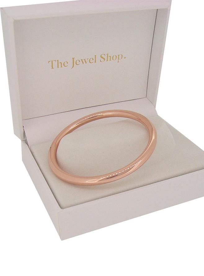 Solid 5mm Golf Bangle Baby to Adult Sizes in 9ct Rose Gold