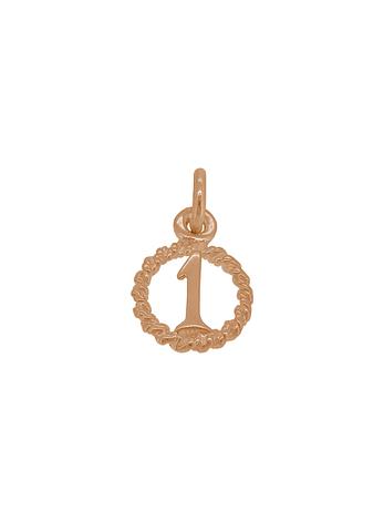 First Birthday Number One 1 Circle Charm in 9ct Rose Gold