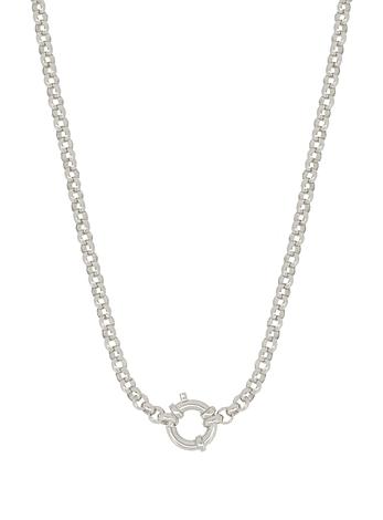 Round 3.4mm Belcher Chain Necklace in Solid 9ct White Gold