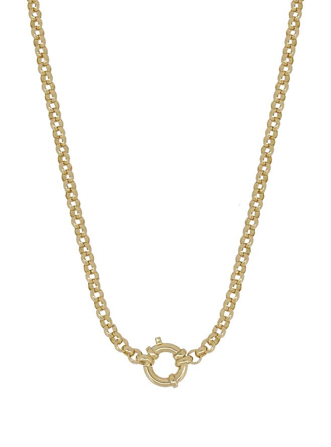 Round 3.4mm Belcher Chain Necklace in Solid 9ct Gold