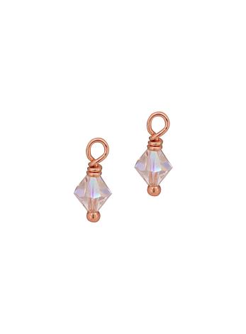 Swarovski Crystal Charms for Sleeper Earrings in 9ct Rose Gold