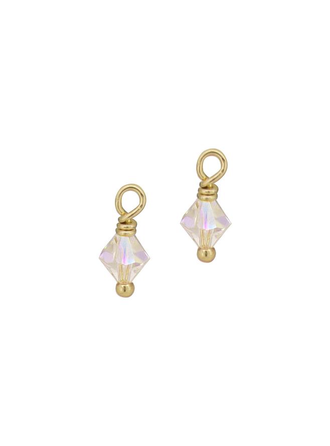 Swarovski Crystal Charms for Sleeper Earrings in 9ct Gold