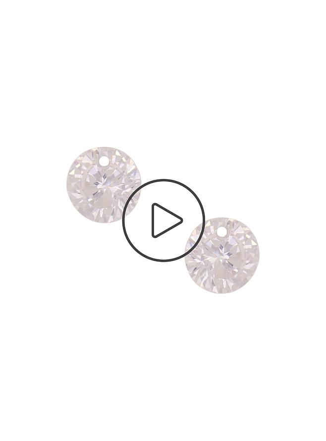 Aurelia Sparkling CZ Gemstone Charms for Sleeper Earrings in 8mm