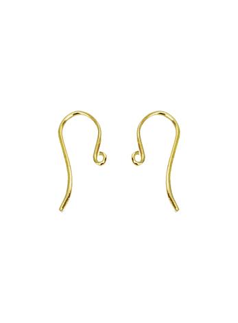 Plain Shepherd Hook Findings for Earrings in 9ct Gold