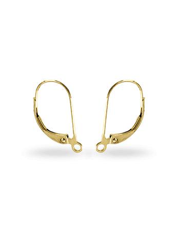 Continental Safety Hook Earring Wires Findings in 9ct Gold