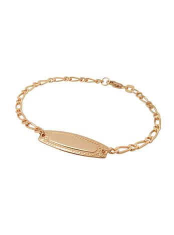 Solid 9ct Rose Gold Identity Name Baby Bracelet