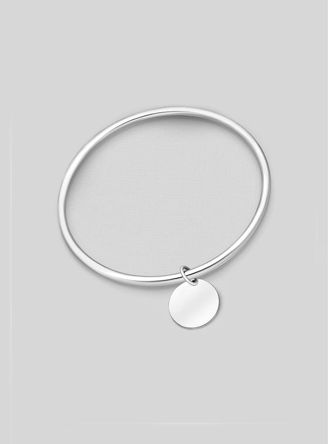 Round Golf Bangle Coin Charm in Sterling Silver