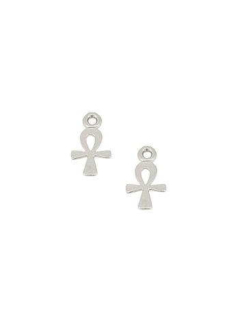 Egyptian Ankh of Life Charms for Sleeper Earrings in Sterling Silver
