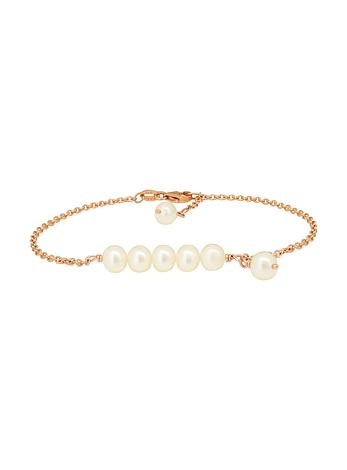 Coco Pearl Bar Drop Bracelet in 9ct Rose Gold