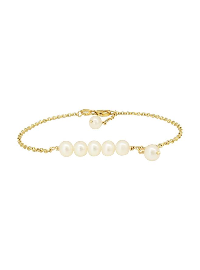 Coco Pearl Bar Drop Bracelet in 9ct Gold