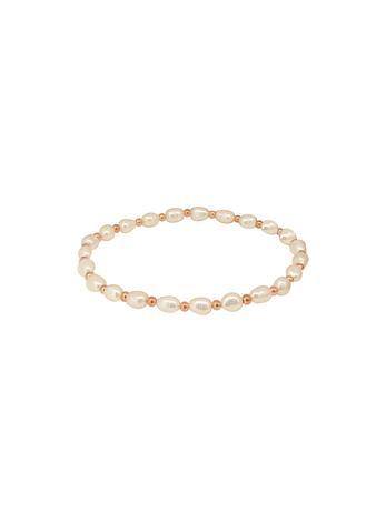 Coco Small to XL Sizes Pearl Ball Bead Bracelet in 9ct Rose Gold