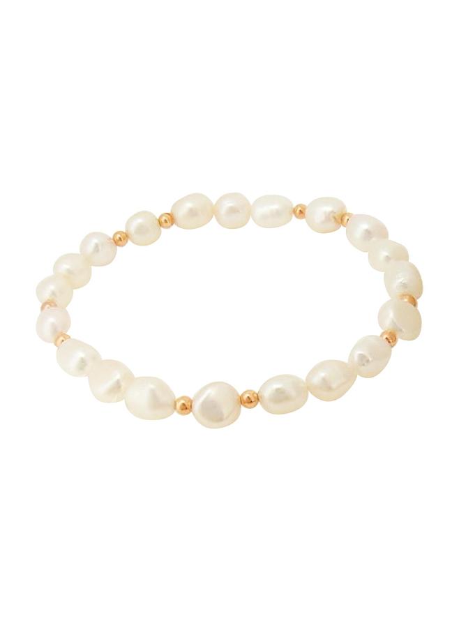 Coco All Sizes Nugget Pearl Ball Bracelet in 9ct Rose Gold