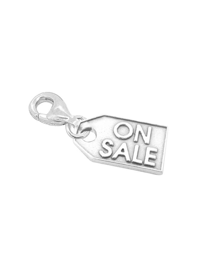 Tag Ticket Charm in Sterling Silver