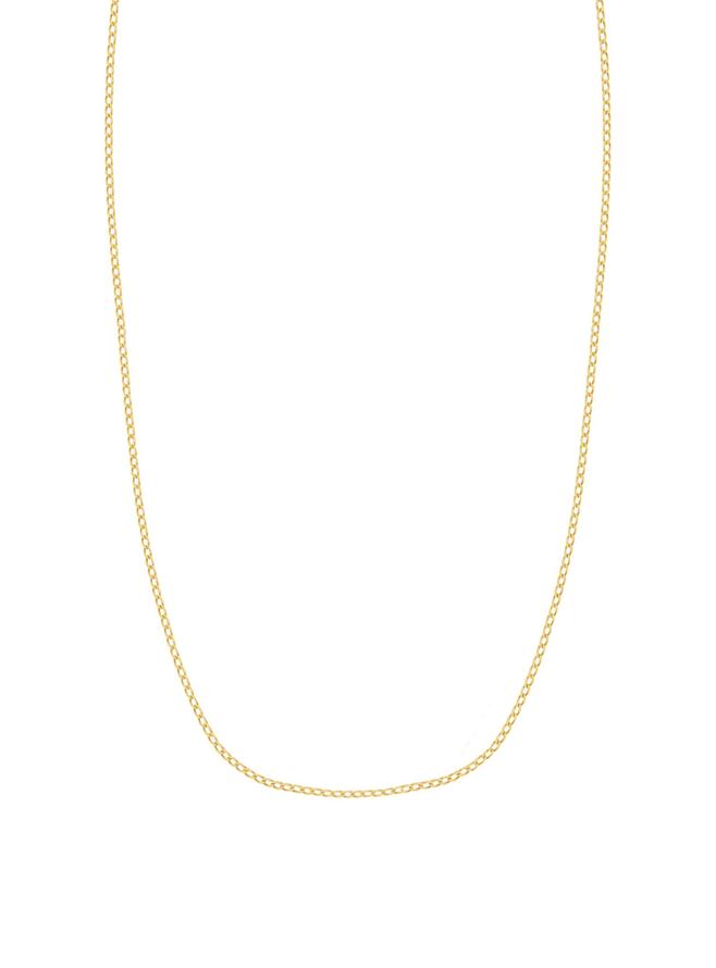 Fine Open Curb Necklace Chain in 9ct Gold