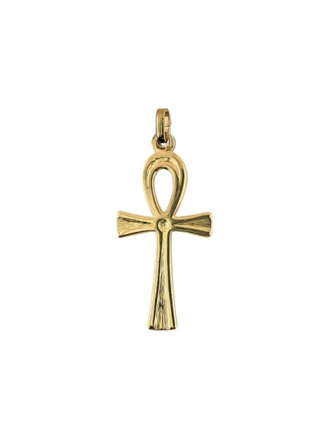 Egyptian 30mm Ankh of Life Charm Pendant in 9ct Gold