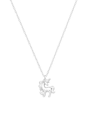 Small Unicorn Charm Necklace in Sterling Silver