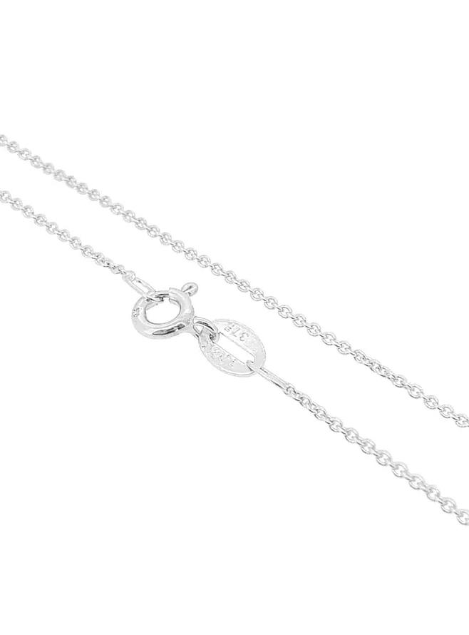 Dainty Cable Chain Necklace in 9ct White Gold