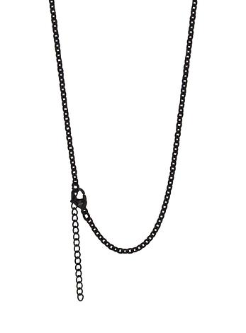 Pastiche Cable Chain Necklace in Black Ip Stainless Steel