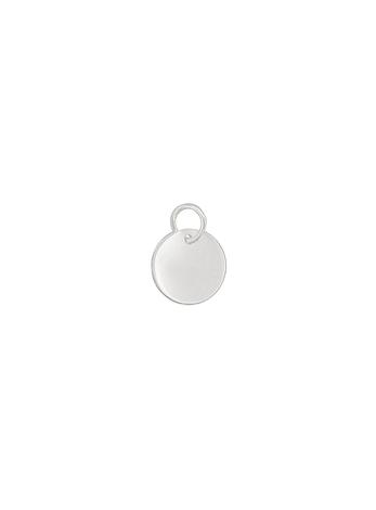 Small 9.5mm Coin Tag Circle Pendant in Sterling Silver