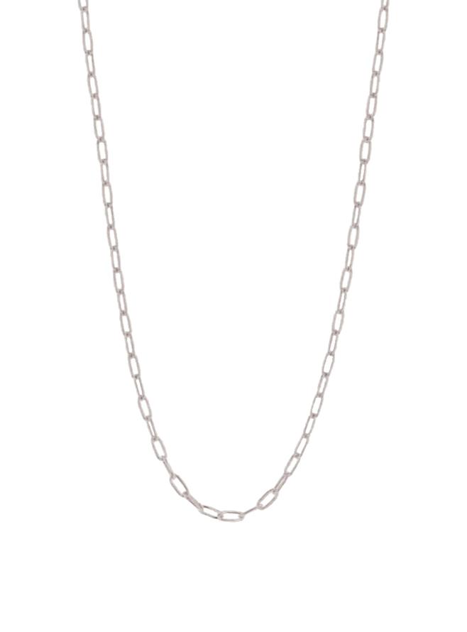 Aurelia 2.5mm Paperclip Necklace Chain in 9ct White Gold